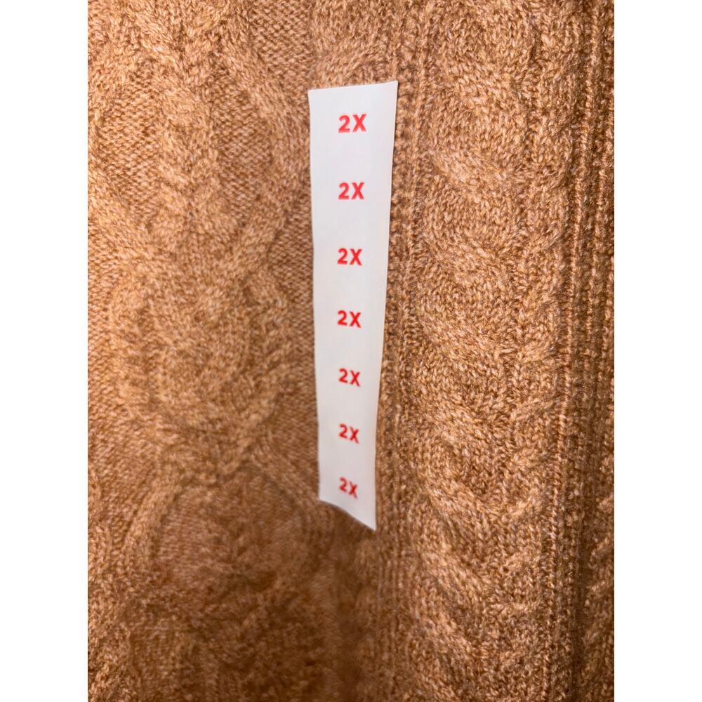NWT old navy beige cable knit mock neck plus size sweater 2x - Picture 5 of 7